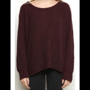 Brandy Melville Maroon Knit Sweater
